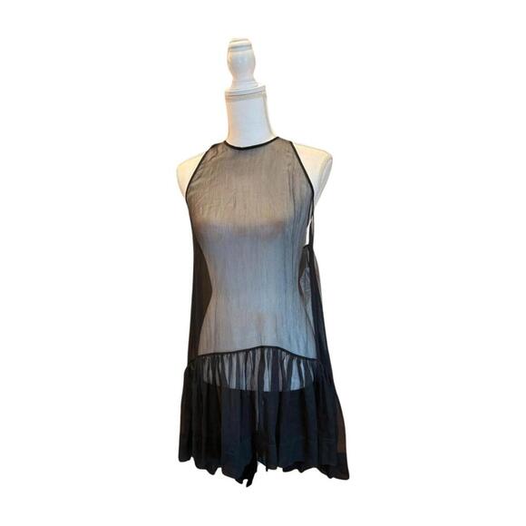 New N°21 Sheer Black Runway Dress, Size 42/US 6